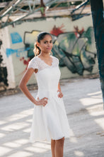 Konfirmationskjole Amelia – chiffon og blonde